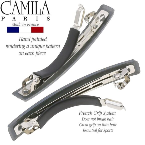Hair Clips French Barrettes Set of 2 Strong Hold Durable Styling Girls Women